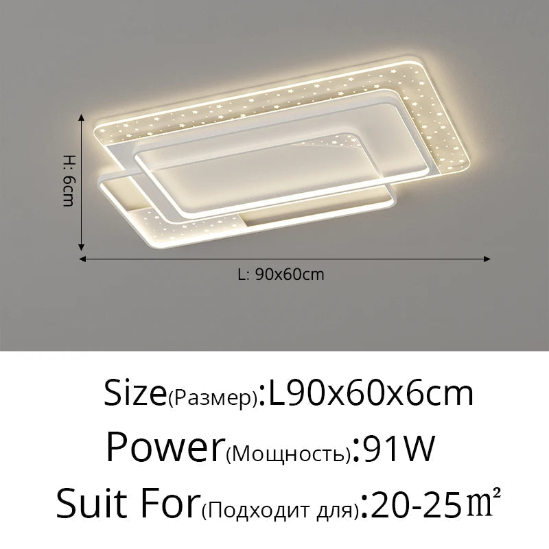 plafonnier moderne à leds pour éclairage intérieur décoratif