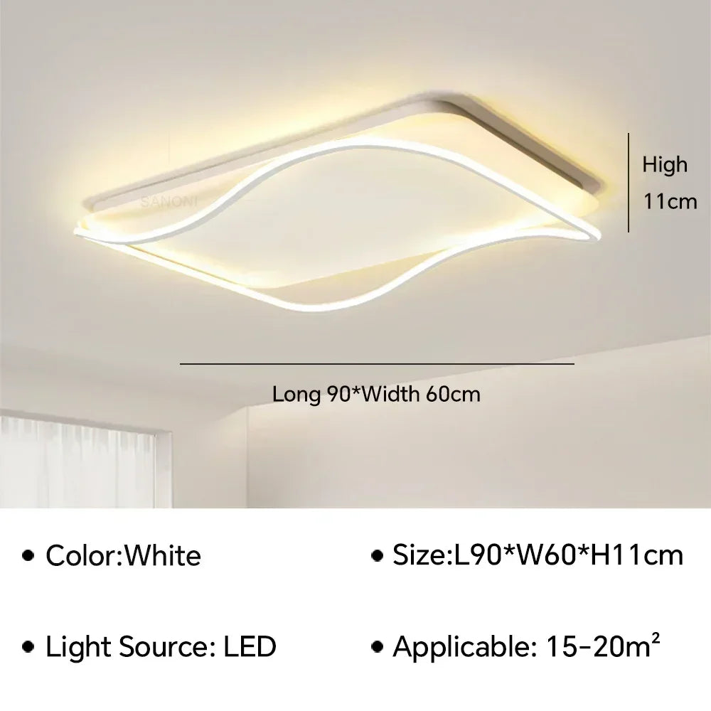 plafonnier moderne à leds pour éclairage intérieur décoratif