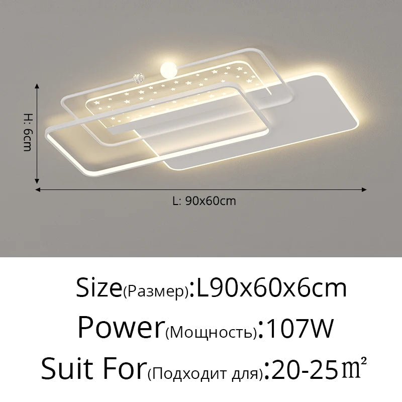 plafonnier moderne à leds pour éclairage intérieur décoratif