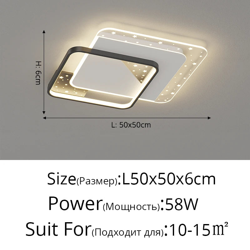 plafonnier moderne à leds pour éclairage intérieur décoratif