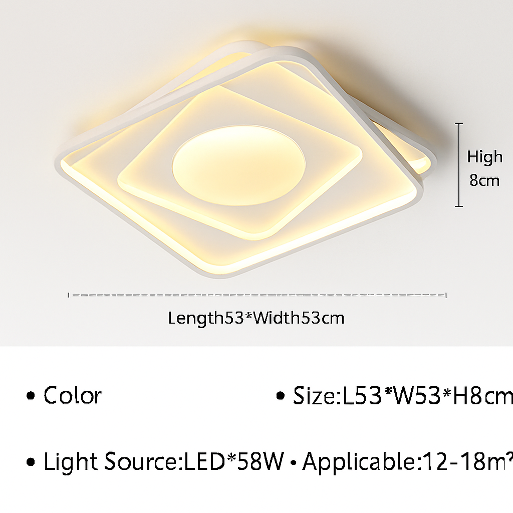 plafonnier moderne à leds pour décoration intérieure