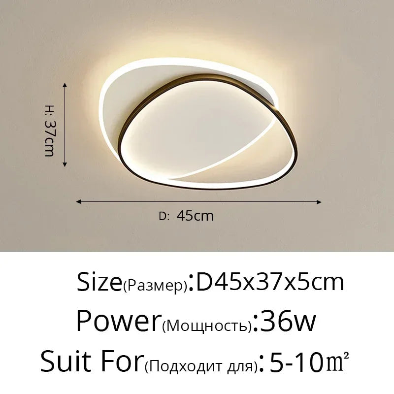 plafonnier moderne à leds pour décoration intérieure de maison