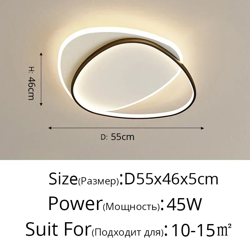 plafonnier moderne à leds pour décoration intérieure de maison