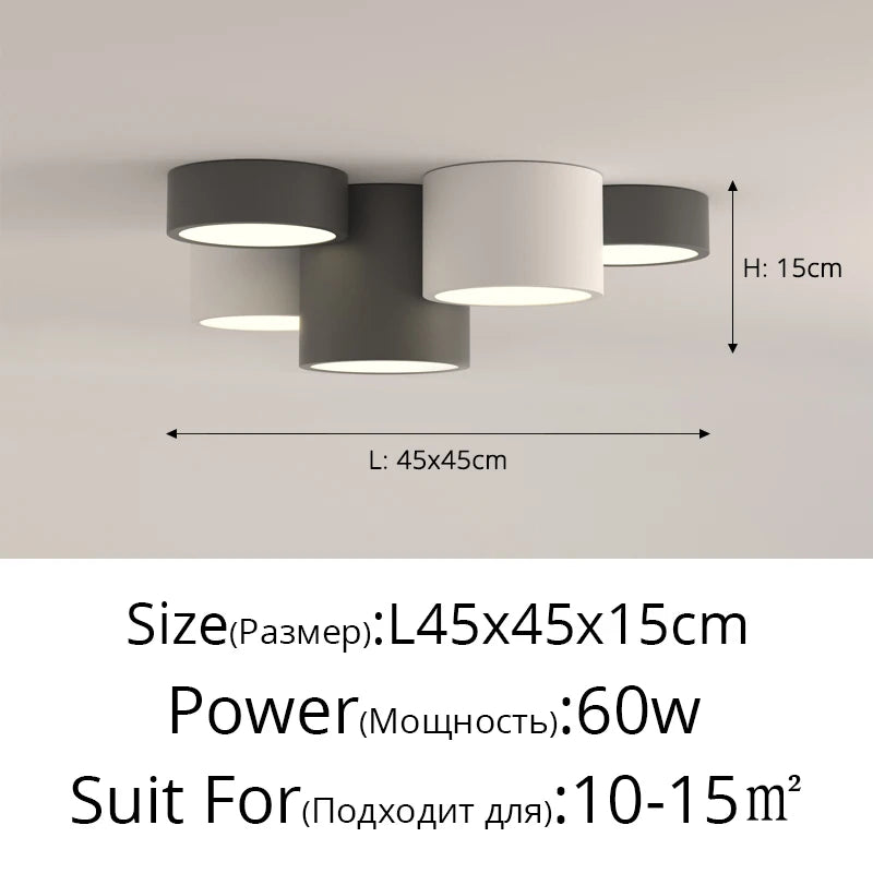 plafonnier moderne à leds pour décoration intérieure élégante