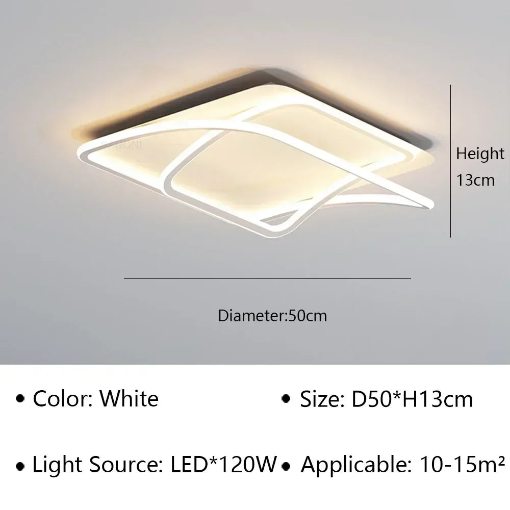 plafonnier moderne à leds pour décoration intérieure élégante