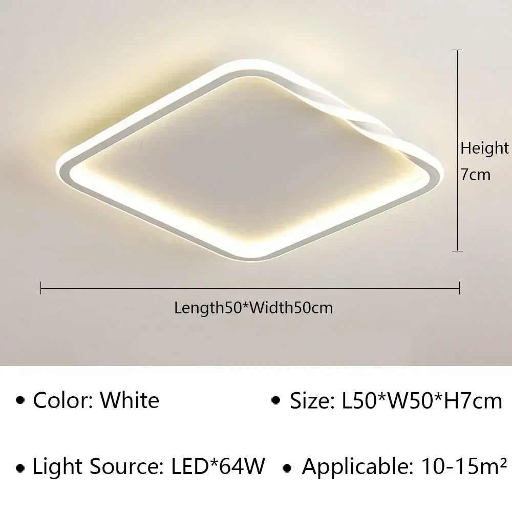 plafonnier moderne à leds pour décoration intérieure élégante
