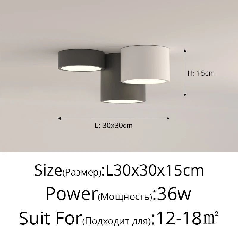 plafonnier moderne à leds pour décoration intérieure élégante