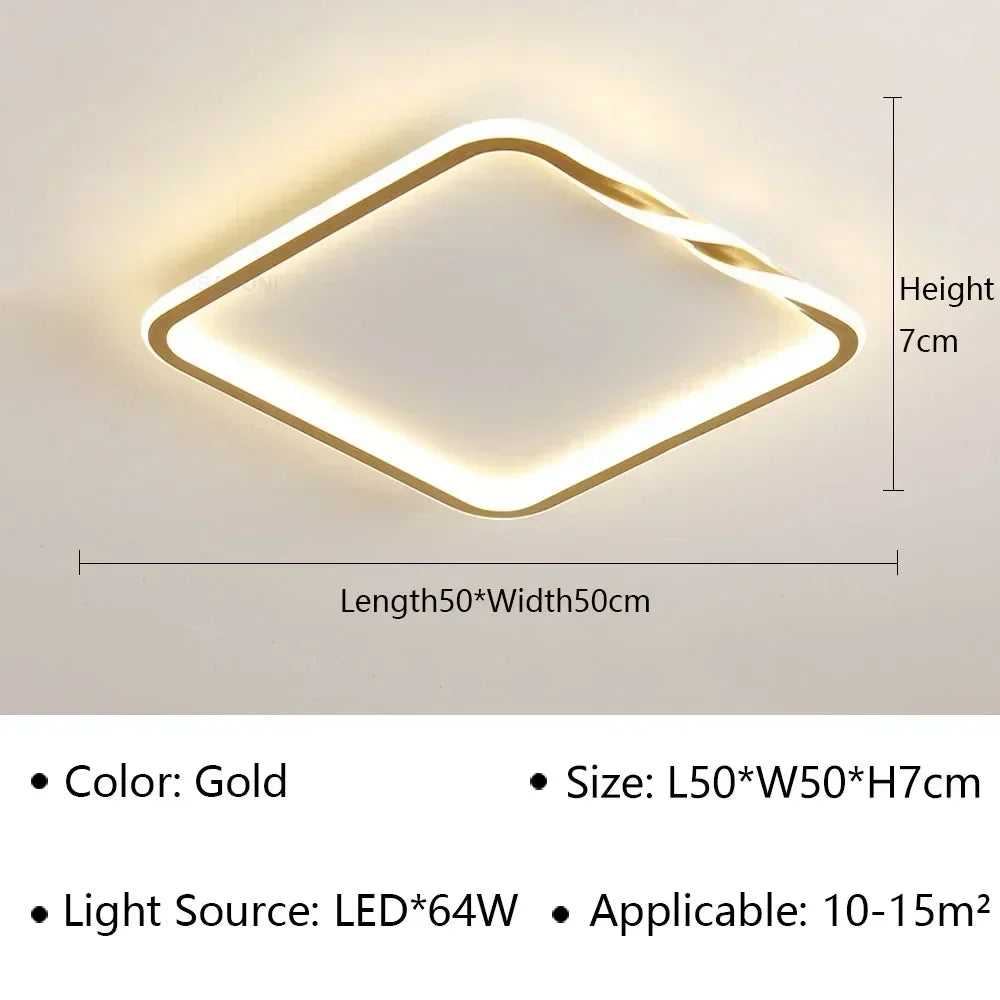 plafonnier moderne à leds pour décoration intérieure élégante