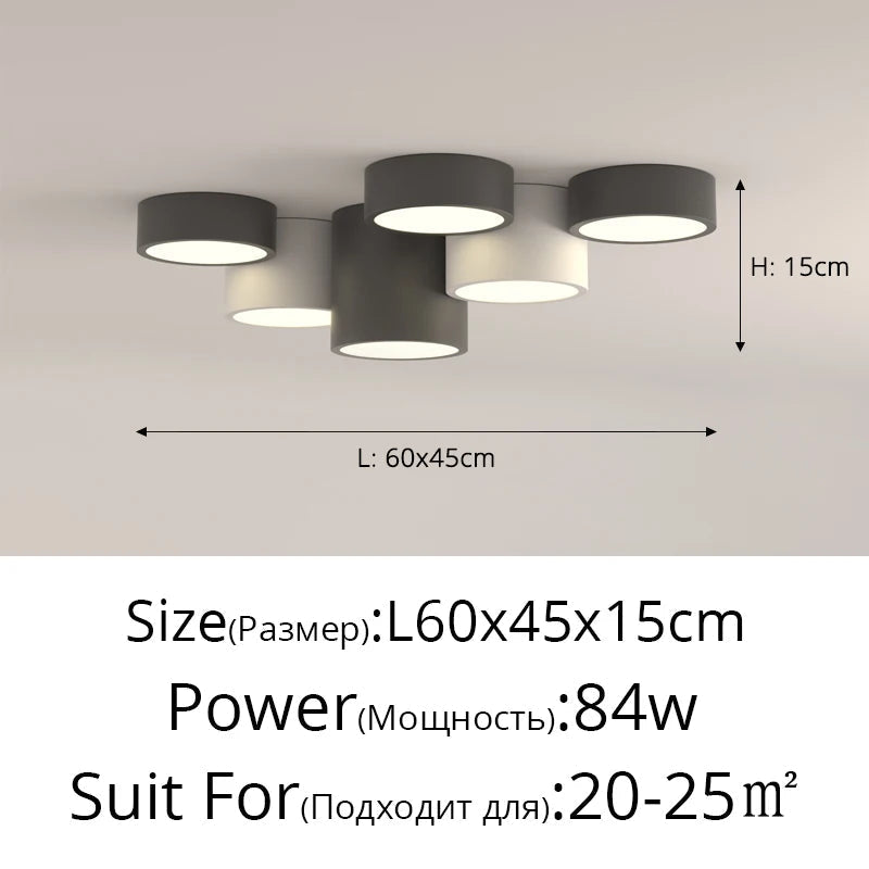 plafonnier moderne à leds pour décoration intérieure élégante