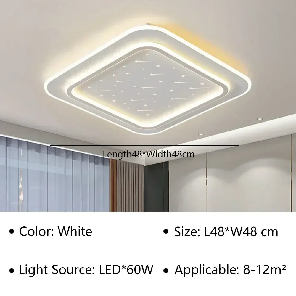 plafonnier moderne à leds pour décoration intérieure élégante