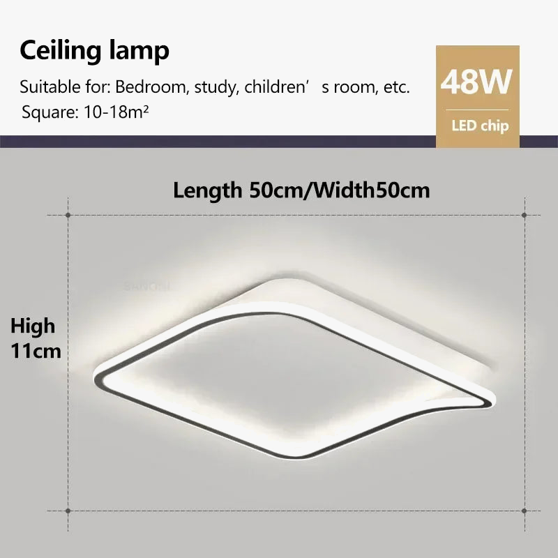 plafonnier moderne à leds pour décoration intérieure élégante et lumineuse