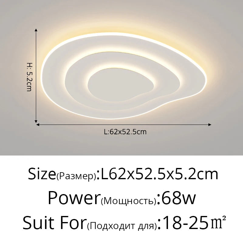plafonnier moderne à leds pour intérieur cuisine et restaurant