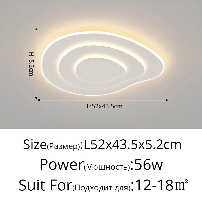 plafonnier moderne à leds pour intérieur cuisine et restaurant