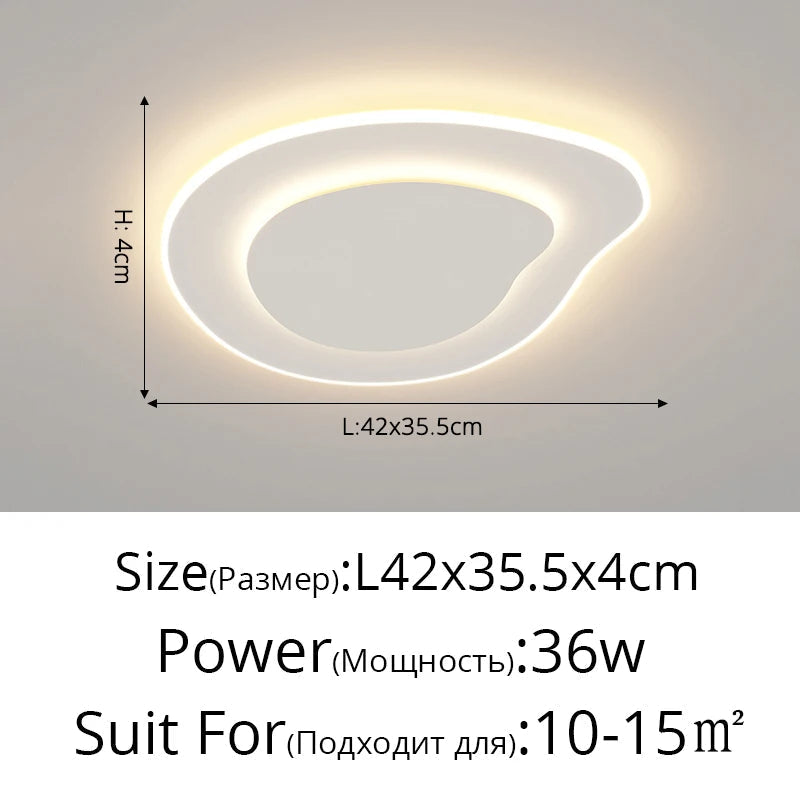 plafonnier moderne à leds pour intérieur cuisine et restaurant