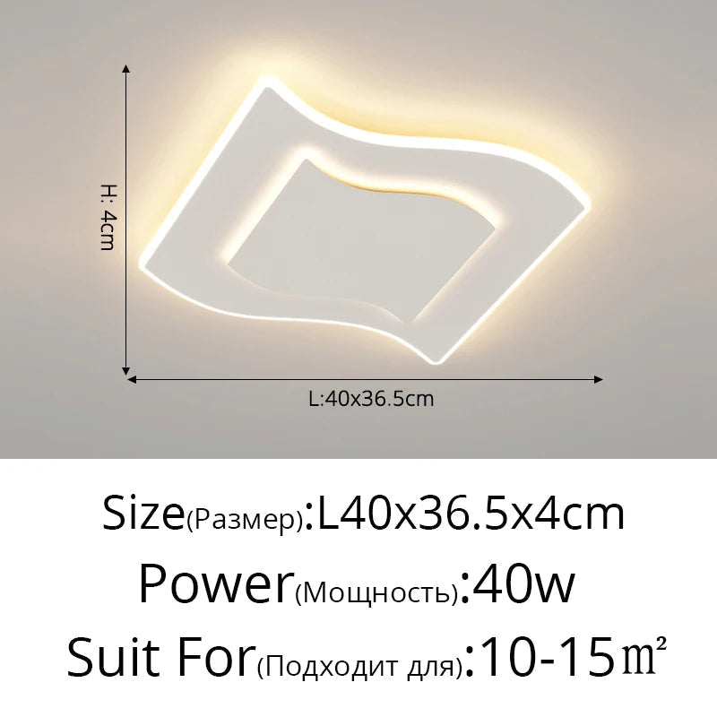 plafonnier moderne à leds pour intérieur cuisine et restaurant