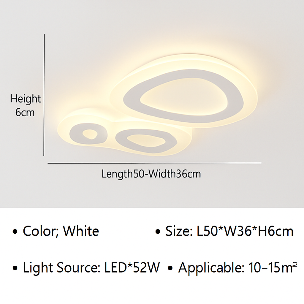 plafonnier moderne à leds pour intérieur décoratif lumineux