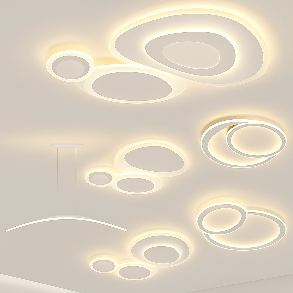 plafonnier moderne à leds pour intérieur décoratif lumineux