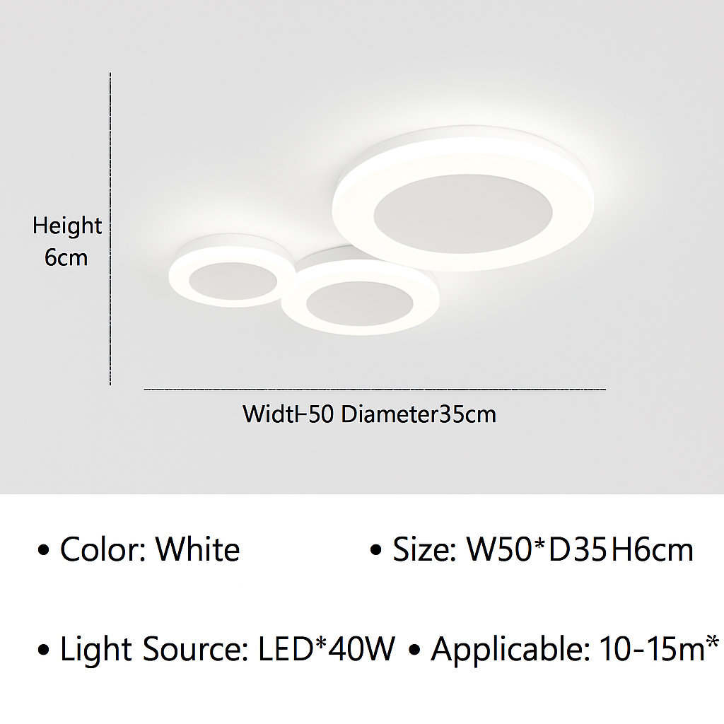 plafonnier moderne à leds pour intérieur décoratif lumineux