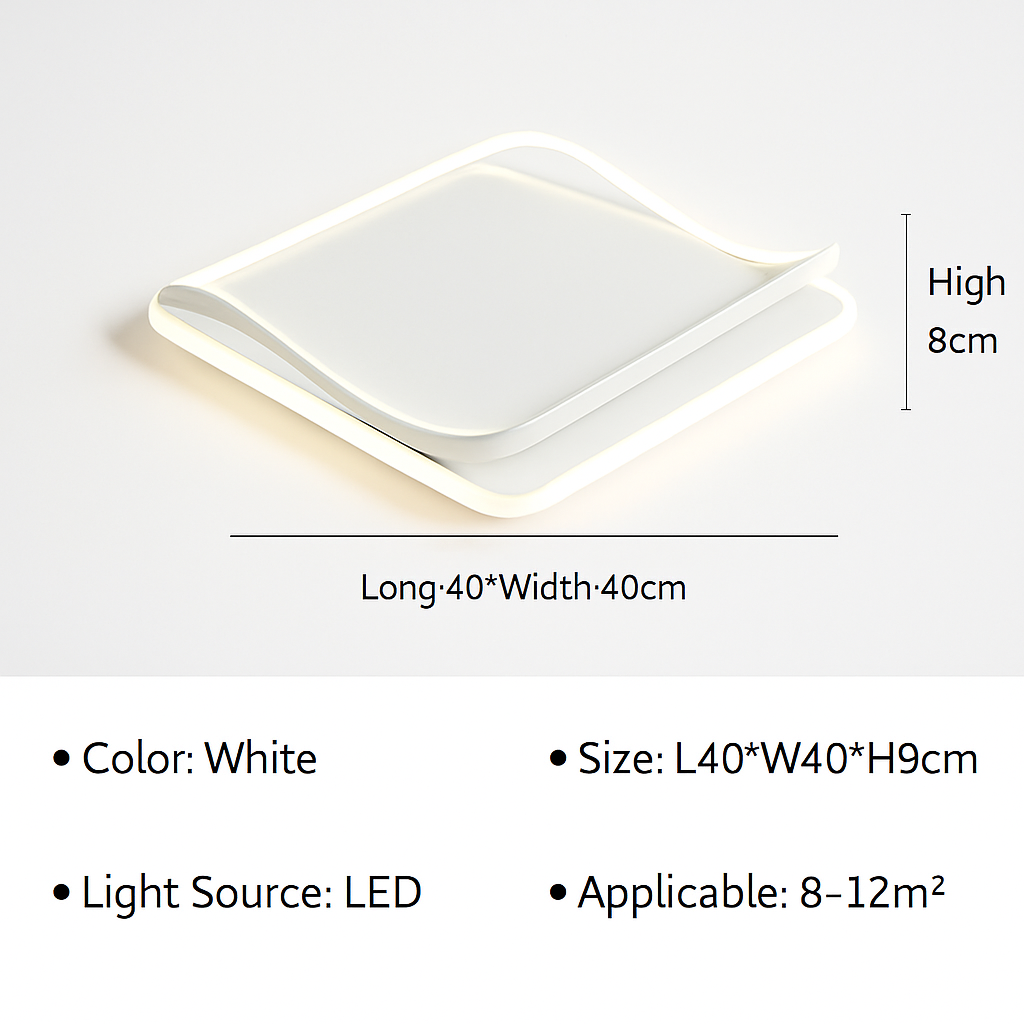 plafonnier moderne à leds pour intérieur décoratif lumineux