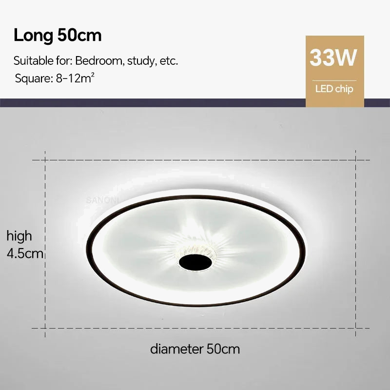 plafonnier moderne à leds pour intérieur décoratif maison
