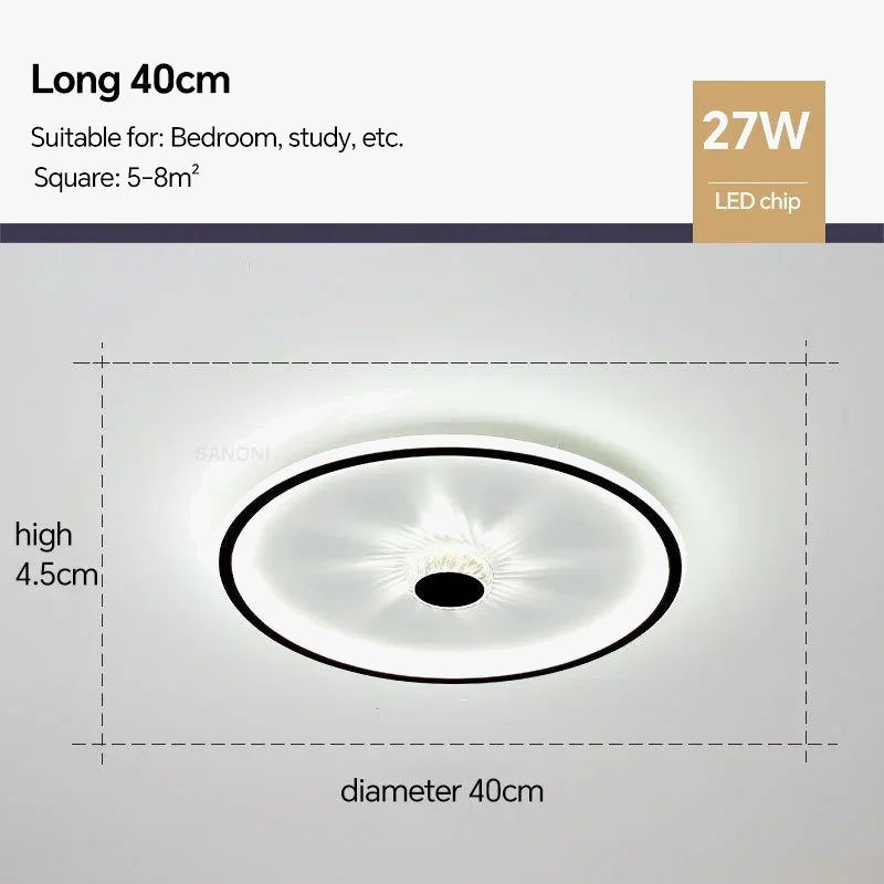 plafonnier moderne à leds pour intérieur décoratif maison