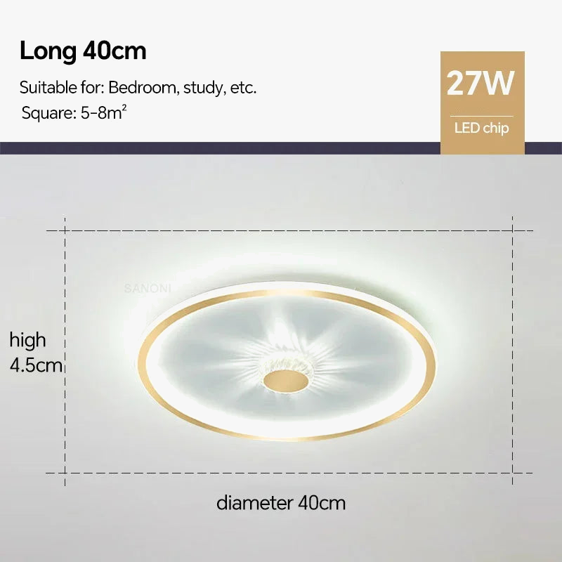 plafonnier moderne à leds pour intérieur décoratif maison