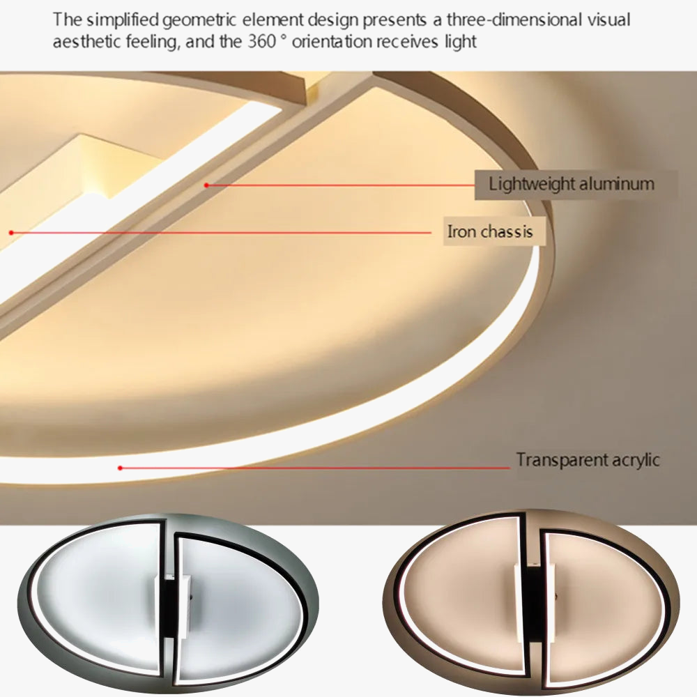 plafonnier moderne à leds pour un éclairage élégant