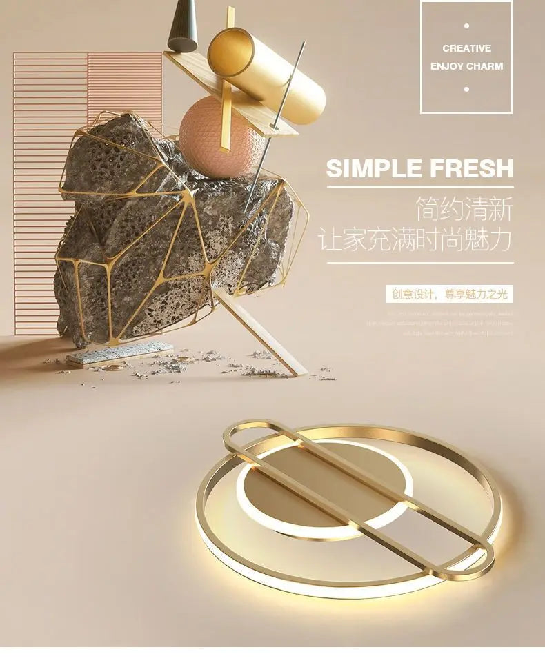 plafonnier moderne à leds style nordique luxueux