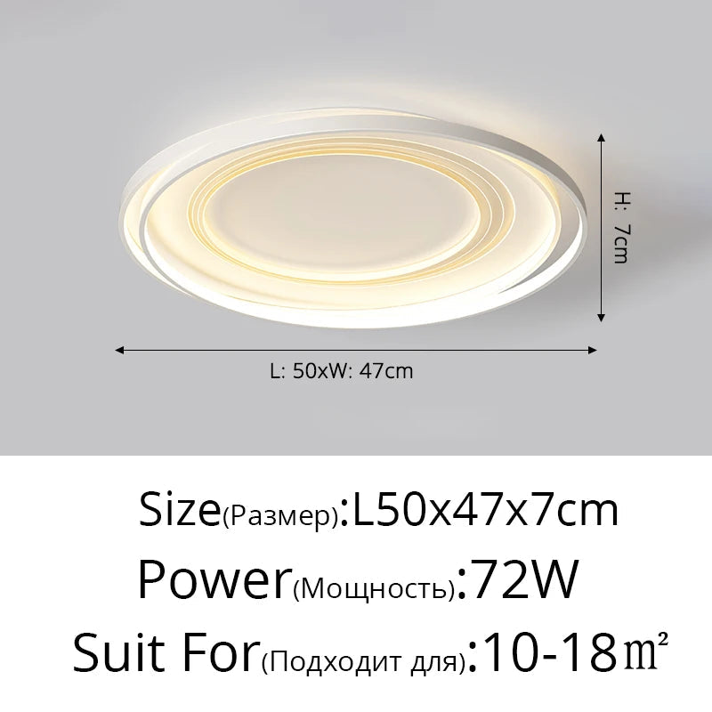 plafonnier moderne à leds télécommandé pour décoration intérieure
