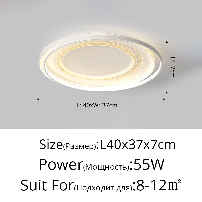 plafonnier moderne à leds télécommandé pour décoration intérieure