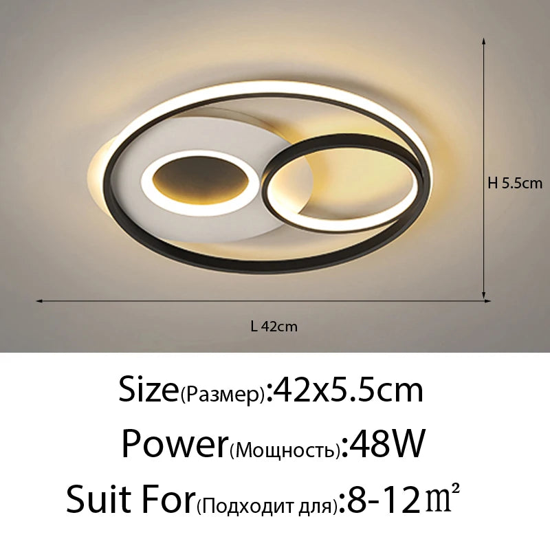 plafonnier moderne à leds ultra mince pour intérieur élégant