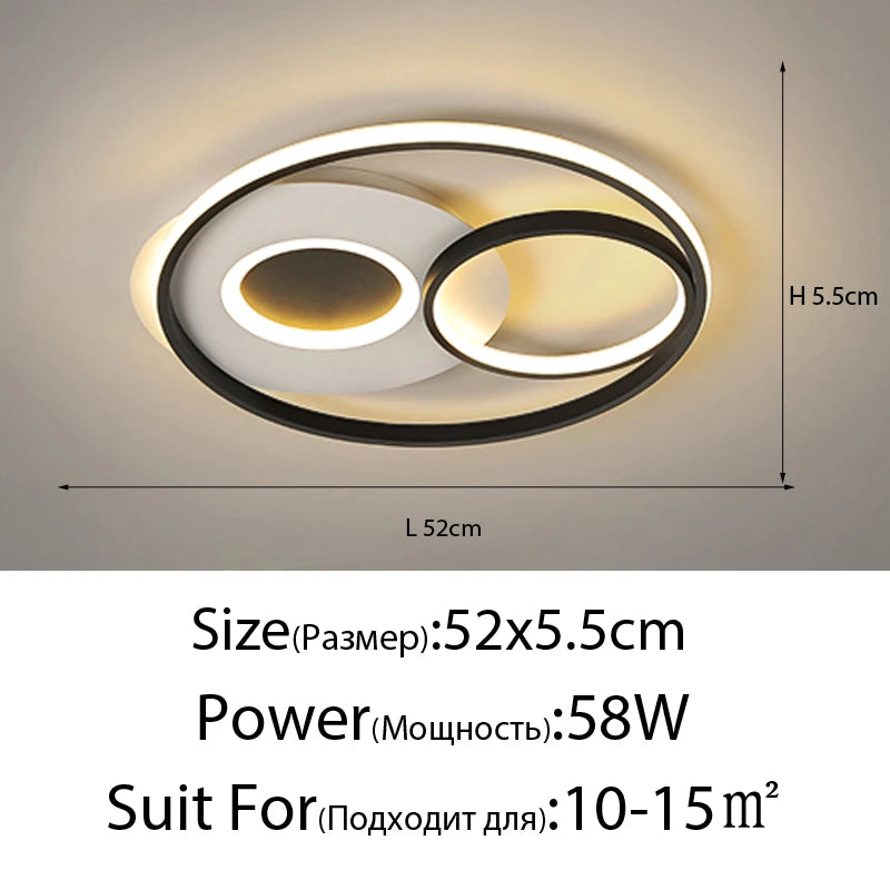 plafonnier moderne à leds ultra mince pour intérieur élégant
