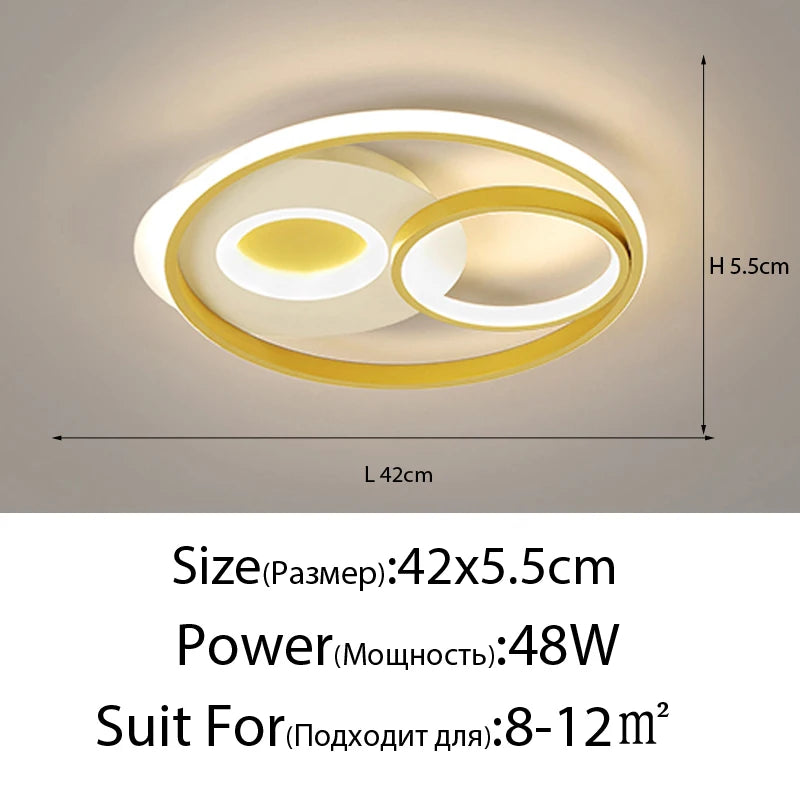 plafonnier moderne à leds ultra mince pour intérieur élégant