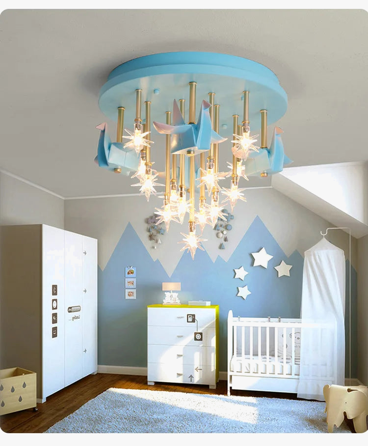plafonnier moderne licorne étoiles décoration pour enfants intérieur