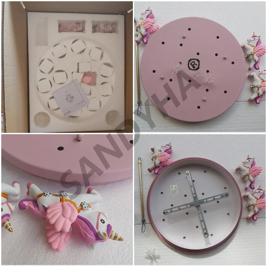 plafonnier moderne licorne étoiles décoration pour enfants intérieur