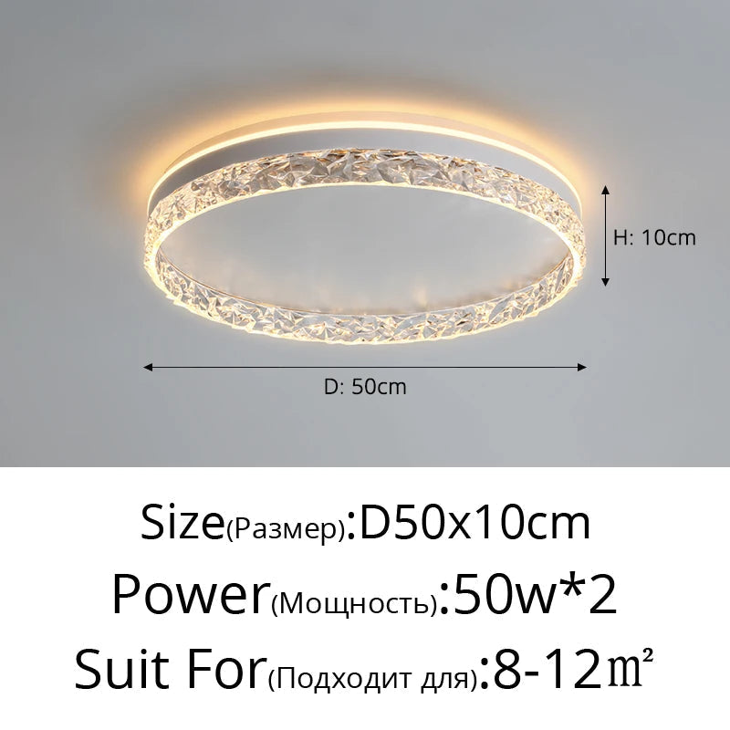 plafonnier moderne luxe diamant design éclairage décoratif intérieur