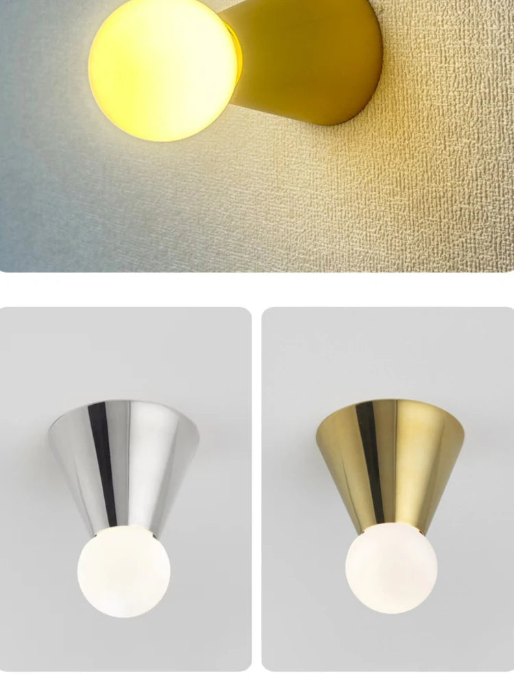 plafonnier moderne minimaliste design créatif avec petites appliques murales