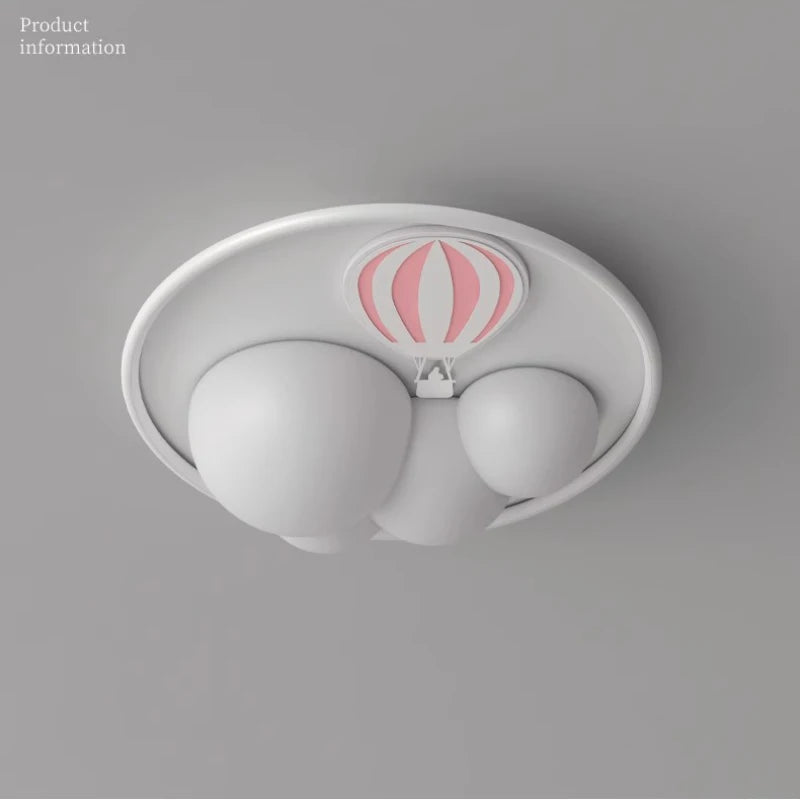 plafonnier moderne montgolfière pour chambre de fille