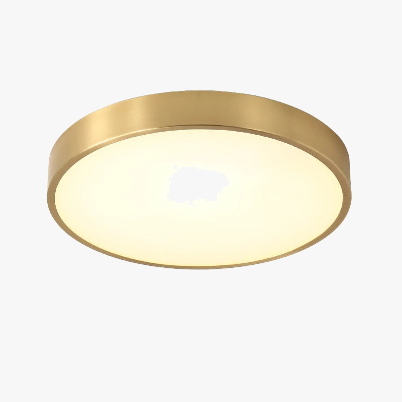 plafonnier moderne nordique en cuivre led acrylique iwhd