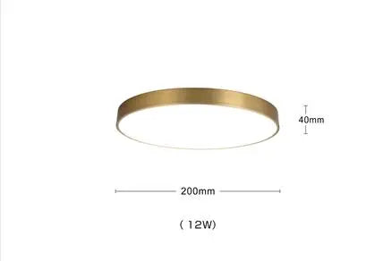 plafonnier moderne nordique en cuivre led acrylique iwhd