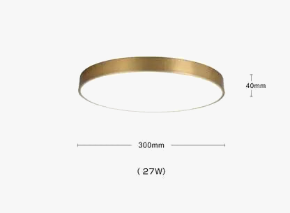 plafonnier moderne nordique en cuivre led acrylique iwhd