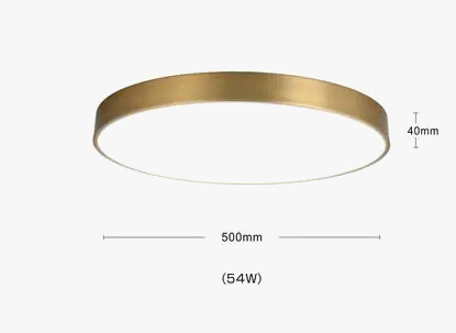 plafonnier moderne nordique en cuivre led acrylique iwhd