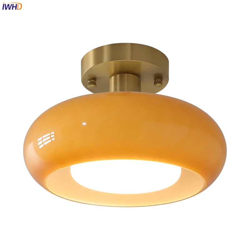 plafonnier moderne nordique en verre led iwhd