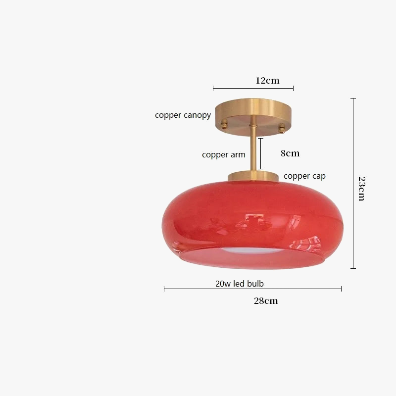 plafonnier moderne nordique en verre led iwhd