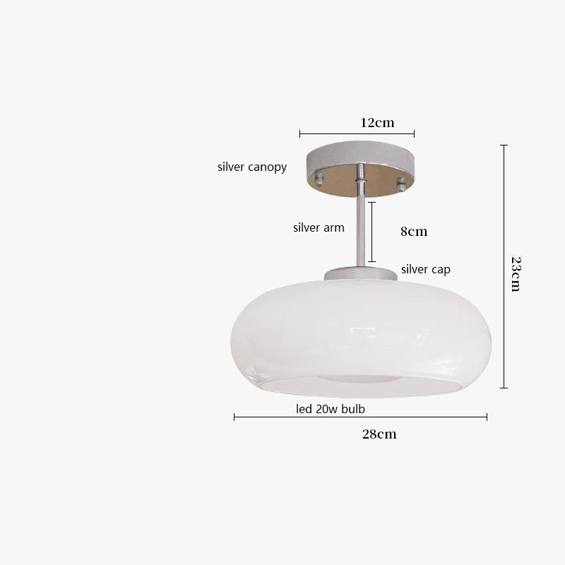 plafonnier moderne nordique en verre led iwhd