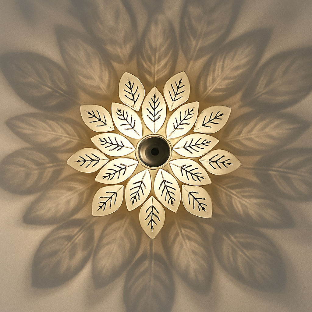 plafonnier moderne à ombre de fleur pour décoration intérieure