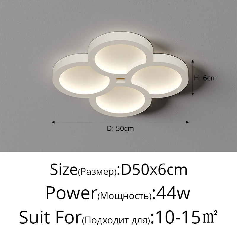 plafonnier moderne à pétales pour un éclairage décoratif intérieur