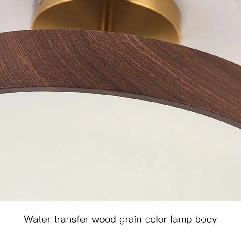 plafonnier moderne rond imitation bois pour intérieur élégant