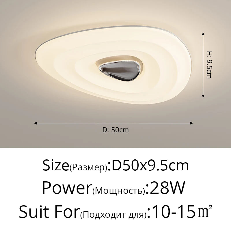 plafonnier moderne rond à LED pour éclairage intérieur décoratif