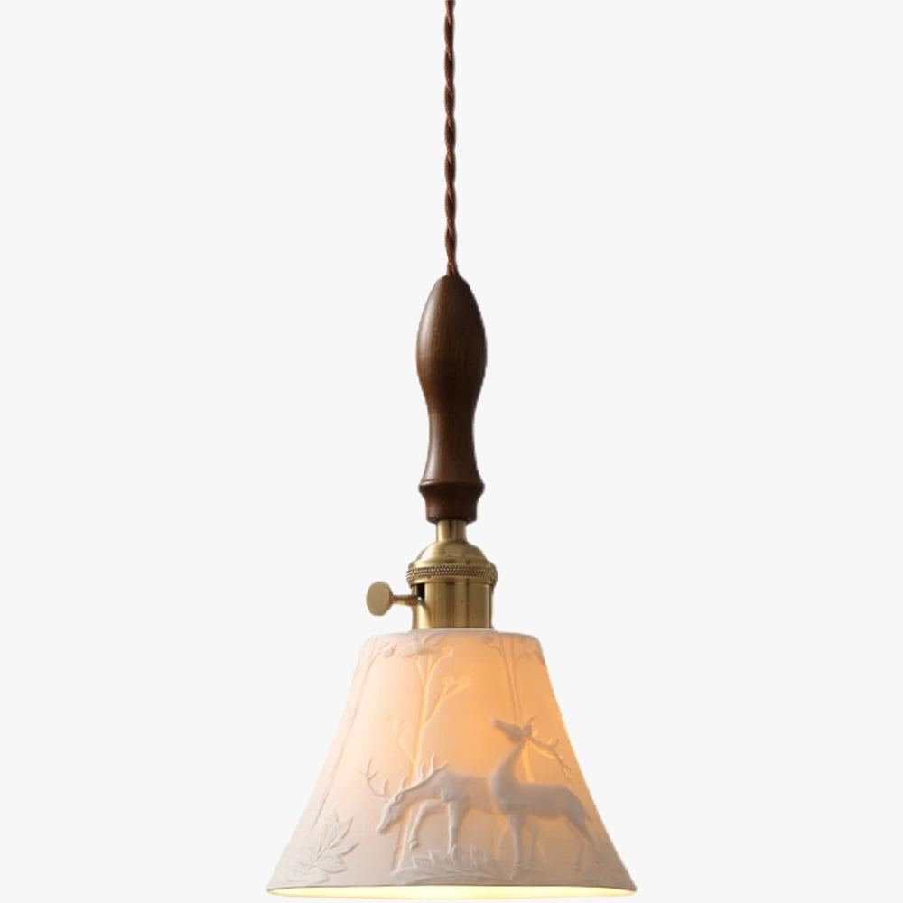 plafonnier moderne rustique céramique abat-jour suspension design loft